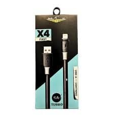 Cabo Fast USB/Lightning Almeida Cruz X4 PRETO