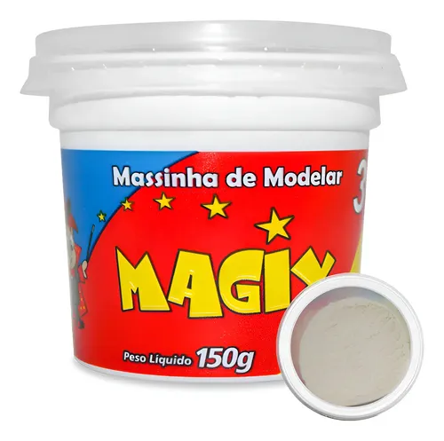Massa para modelar Magix 150 g branco