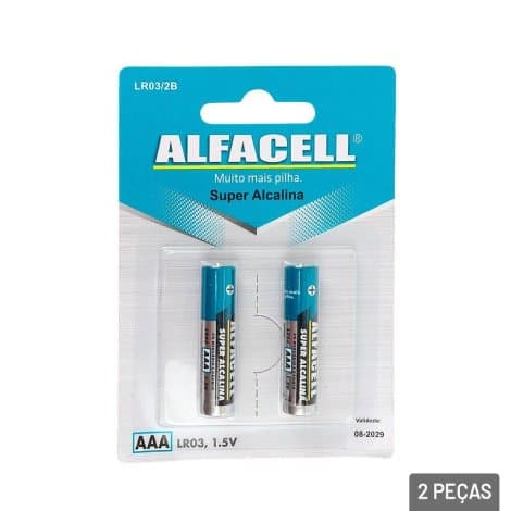 Pilha AAA 2 Peças Super Alcalina 1.5V