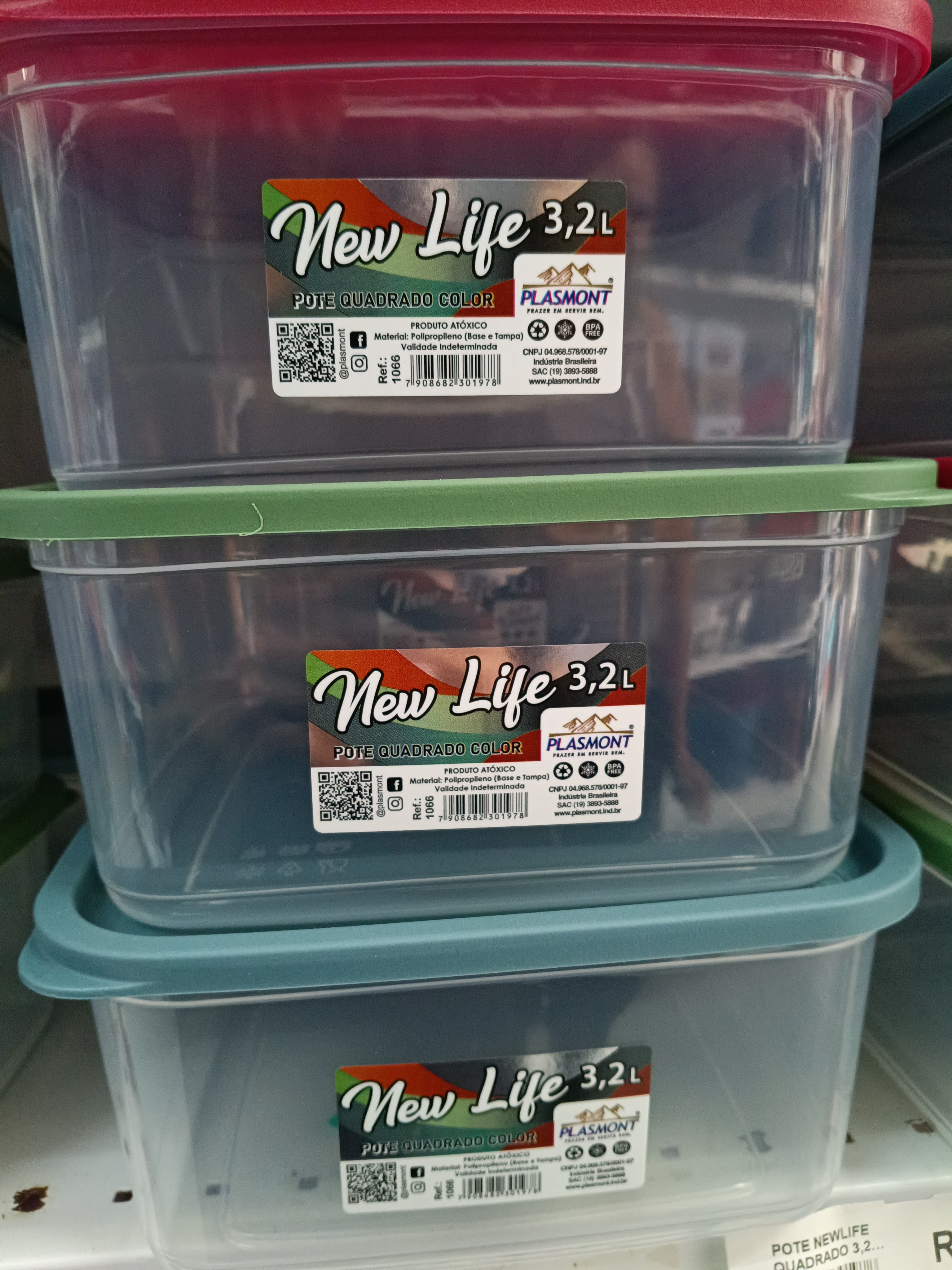 Pote Newlife Quadrado 3,2 Litros - Color