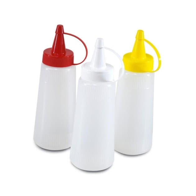 Bisnaga de plástico 200 ml 3 peças