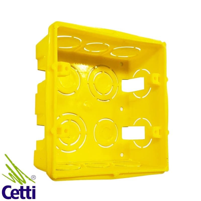 Caixa de Luz PVC Amarela 4X4 Tramontina