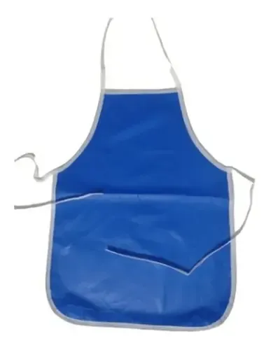 Avental escolar emborrachado azul (unidade)