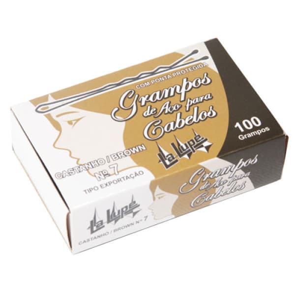 Grampo P/cabelo LA Lupe Marrom N07