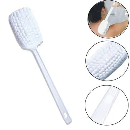 Escova de Banho Plastico 40cm Branco