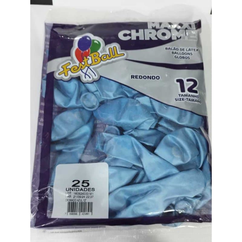Balões azul claro Festball número 7